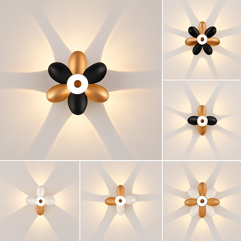 Lotus-Shaped LED Wall Light for Decorative Up-and-Down Illumination