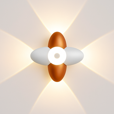 Lotus-Shaped LED Wall Light for Decorative Up-and-Down Illumination