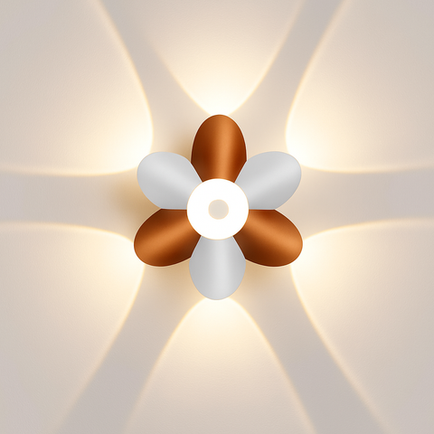 Lotus-Shaped LED Wall Light for Decorative Up-and-Down Illumination