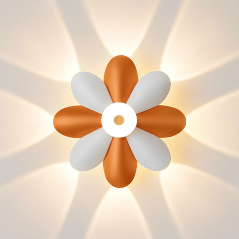 Lotus-Shaped LED Wall Light for Decorative Up-and-Down Illumination