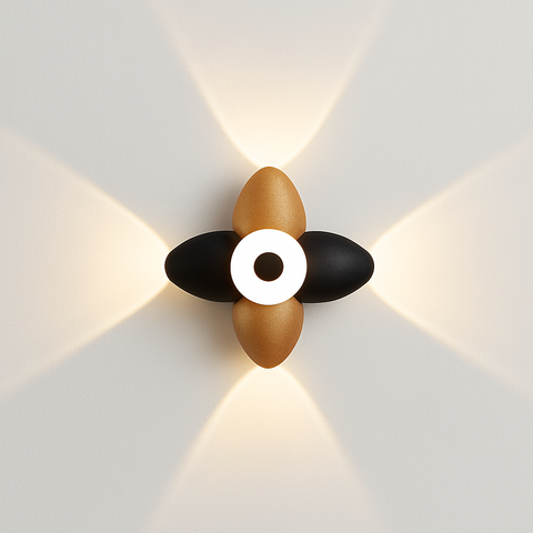 Lotus-Shaped LED Wall Light for Decorative Up-and-Down Illumination