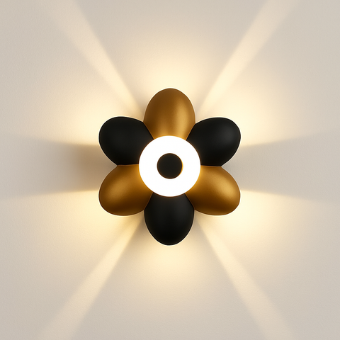 Lotus-Shaped LED Wall Light for Decorative Up-and-Down Illumination