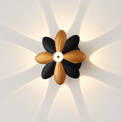 Lotus-Shaped LED Wall Light for Decorative Up-and-Down Illumination