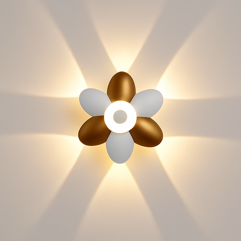 Lotus-Shaped LED Wall Light for Decorative Up-and-Down Illumination