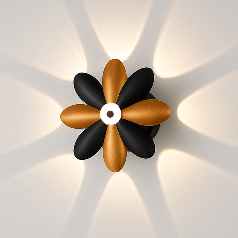 Lotus-Shaped LED Wall Light for Decorative Up-and-Down Illumination