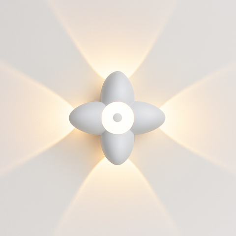 Lotus-Shaped LED Wall Light for Decorative Up-and-Down Illumination