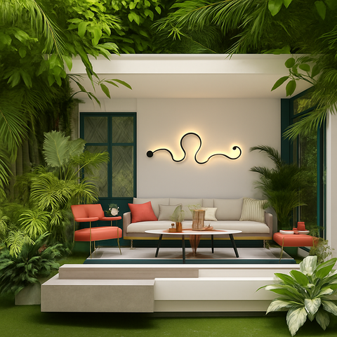 Sculptural Flexible LED Wall Light for Artistic Interior Illumination