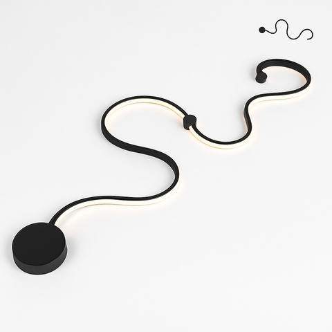 Sculptural Flexible LED Wall Light for Artistic Interior Illumination