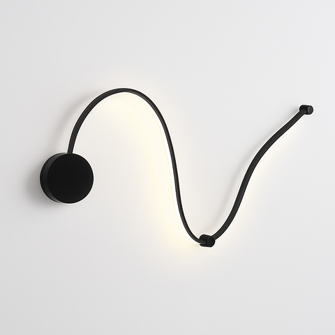 Sculptural Flexible LED Wall Light for Artistic Interior Illumination