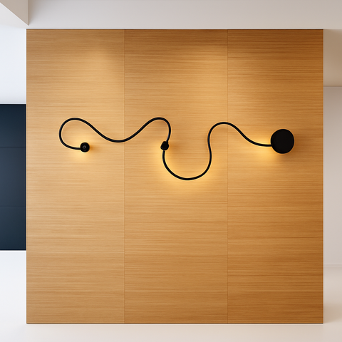 Sculptural Flexible LED Wall Light for Artistic Interior Illumination