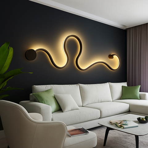 Sculptural Flexible LED Wall Light for Artistic Interior Illumination