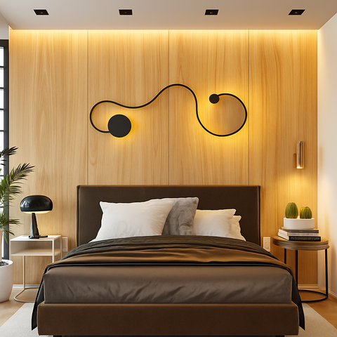 Sculptural Flexible LED Wall Light for Artistic Interior Illumination