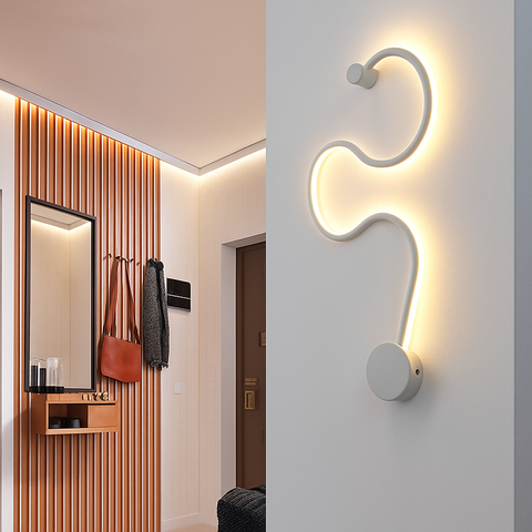 Sculptural Flexible LED Wall Light for Artistic Interior Illumination