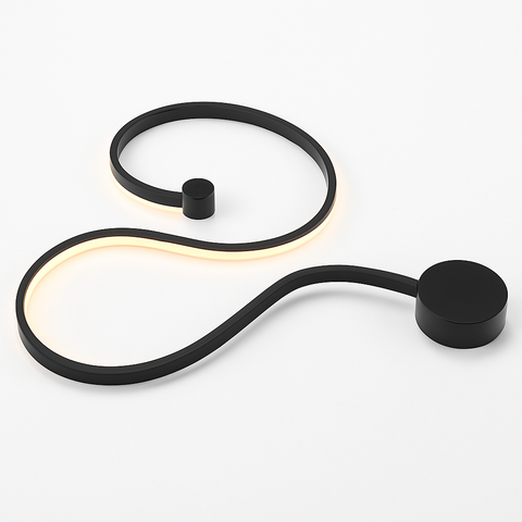 Sculptural Flexible LED Wall Light for Artistic Interior Illumination