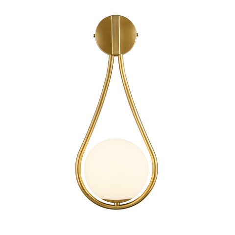 Frosted Glass Globe Wall Sconce for Soft Decorative Room Lighting