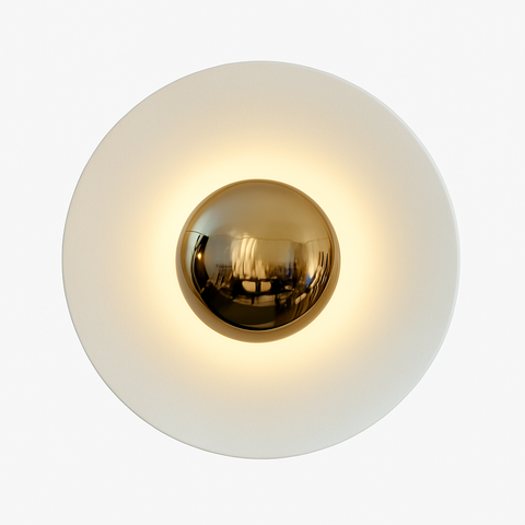 Round Disc LED Wall Sconce for Hallway and Bedroom Accent Lighting