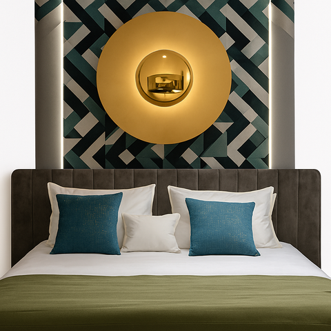 Round Disc LED Wall Sconce for Hallway and Bedroom Accent Lighting