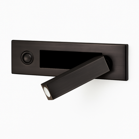 Recessed LED Reading Wall Light with USB Charging for Bedside Use