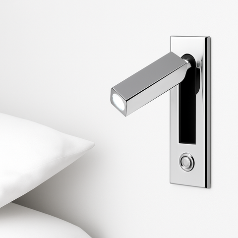 Recessed LED Reading Wall Light with USB Charging for Bedside Use