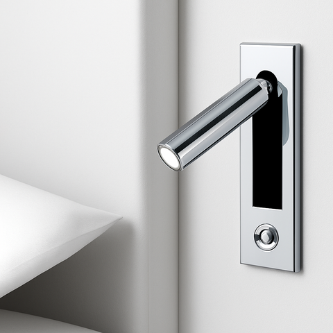 Recessed LED Reading Wall Light with USB Charging for Bedside Use
