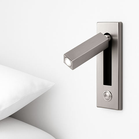 Recessed LED Reading Wall Light with USB Charging for Bedside Use