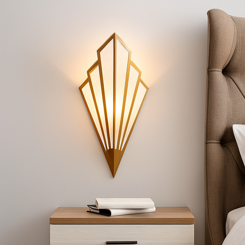Triangular LED Wall Sconce for Bedroom and Hallway Accent Lighting