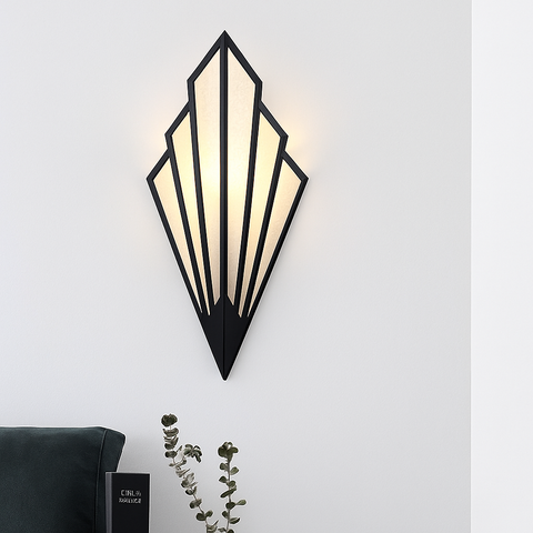 Triangular LED Wall Sconce for Bedroom and Hallway Accent Lighting
