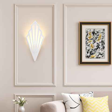 Triangular LED Wall Sconce for Bedroom and Hallway Accent Lighting