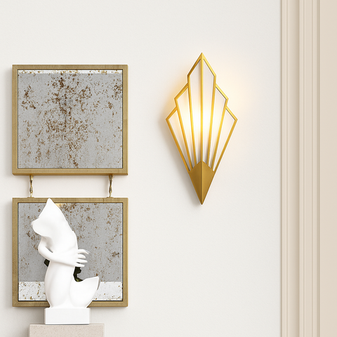 Triangular LED Wall Sconce for Bedroom and Hallway Accent Lighting