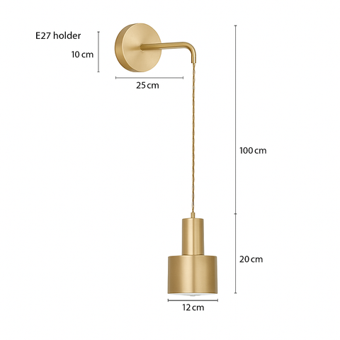 Hanging Wall Sconce for Bedside and Reading Accent Lighting for Home