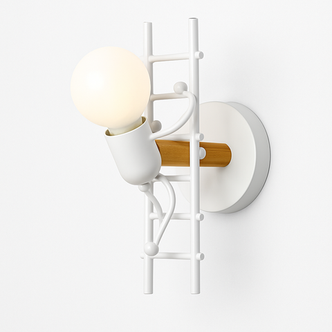 Climbing Figure Wall Sconce for Playful Bedroom Accent Lighting