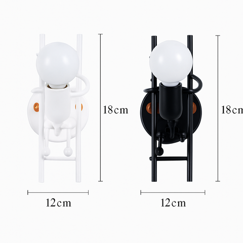 Climbing Figure Wall Sconce for Playful Bedroom Accent Lighting