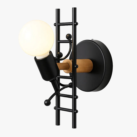 Climbing Figure Wall Sconce for Playful Bedroom Accent Lighting