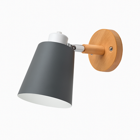 Adjustable Wall Sconce with Metal Shade for Bedside Task Lighting