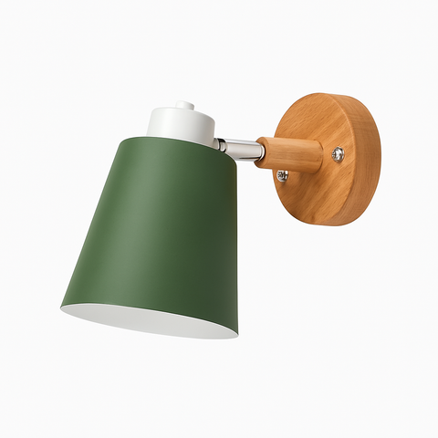 Adjustable Wall Sconce with Metal Shade for Bedside Task Lighting
