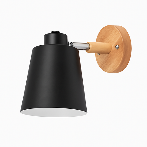 Adjustable Wall Sconce with Metal Shade for Bedside Task Lighting