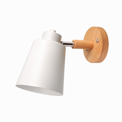 Adjustable Wall Sconce with Metal Shade for Bedside Task Lighting