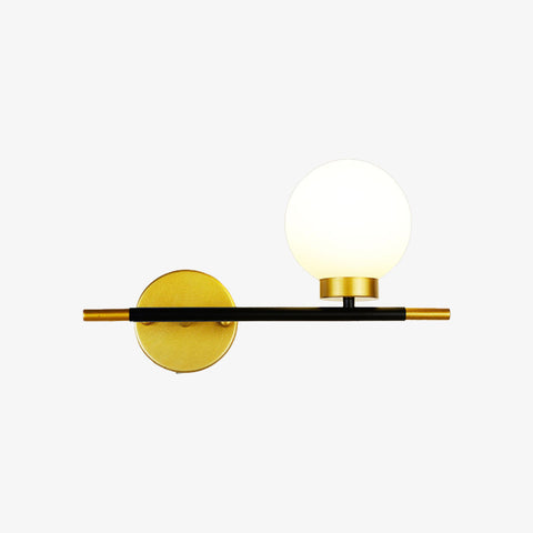 Linear Glass Globe Wall Light for Modern Living and Bedroom Decor