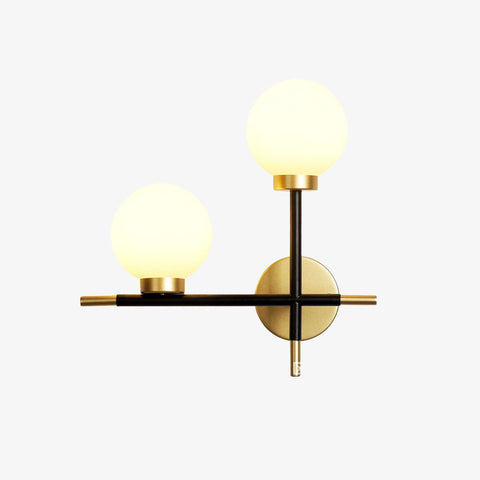 Linear Glass Globe Wall Light for Modern Living and Bedroom Decor
