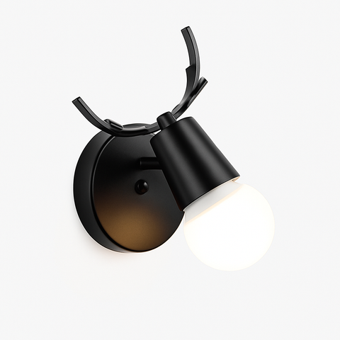 Wood Deer Wall Sconce for Bedroom and Nursery Accent Lighting for Home