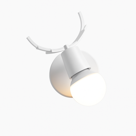 Wood Deer Wall Sconce for Bedroom and Nursery Accent Lighting for Home