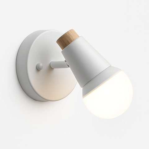 Wood Deer Wall Sconce for Bedroom and Nursery Accent Lighting for Home
