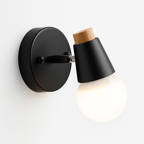 Wood Deer Wall Sconce for Bedroom and Nursery Accent Lighting for Home