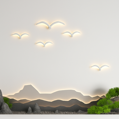 Seagull-Shaped Acrylic LED Wall Light with Curved Profile for Homes