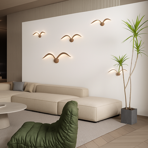 Seagull-Shaped Acrylic LED Wall Light with Curved Profile for Homes