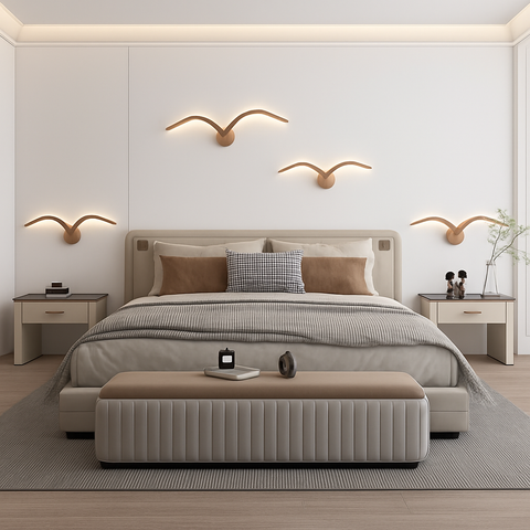 Seagull-Shaped Acrylic LED Wall Light with Curved Profile for Homes