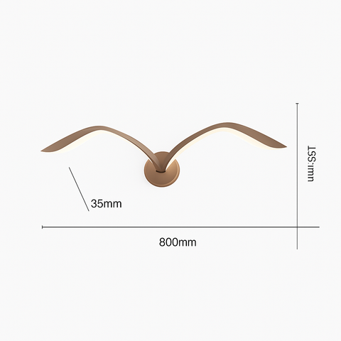 Seagull-Shaped Acrylic LED Wall Light with Curved Profile for Homes