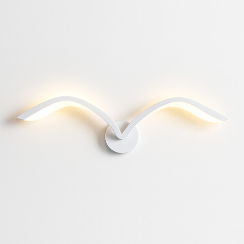 Seagull-Shaped Acrylic LED Wall Light with Curved Profile for Homes