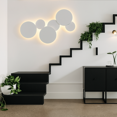 Round Eclipse LED Wall Light for Bedroom and Hallway Ambience for Home