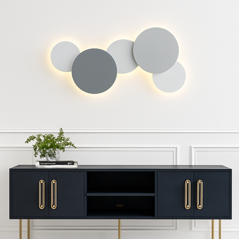 Round Eclipse LED Wall Light for Bedroom and Hallway Ambience for Home